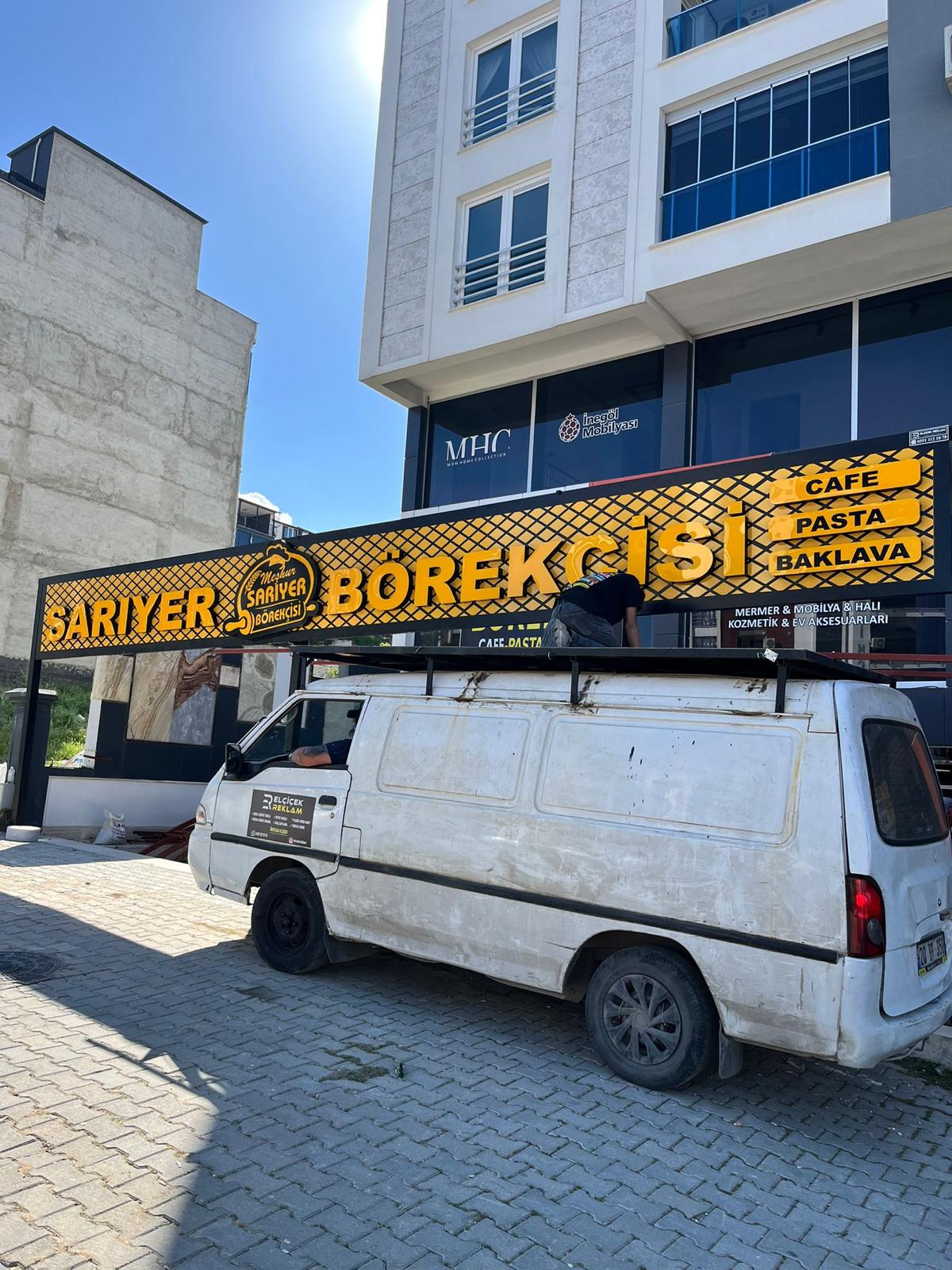 Sarıyer Börekçisi Cephe Tabelası uygulaması